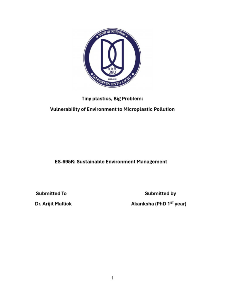Microplastic Pollution Paper | PDF | Plastic | Pollution