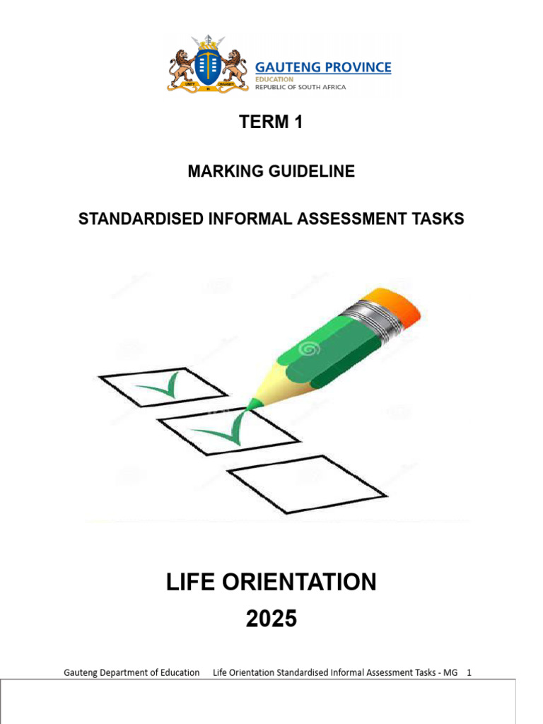 2025 Life Orientation MG For Informal Assessment Task | PDF ...