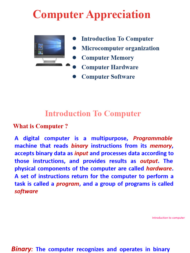 Computer Appreciation, Basics | PDF | Computer Data Storage | Random ...