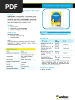 Weber 331 TX Repair Mortar Datasheet | PDF | Cement | Mortar (Masonry)