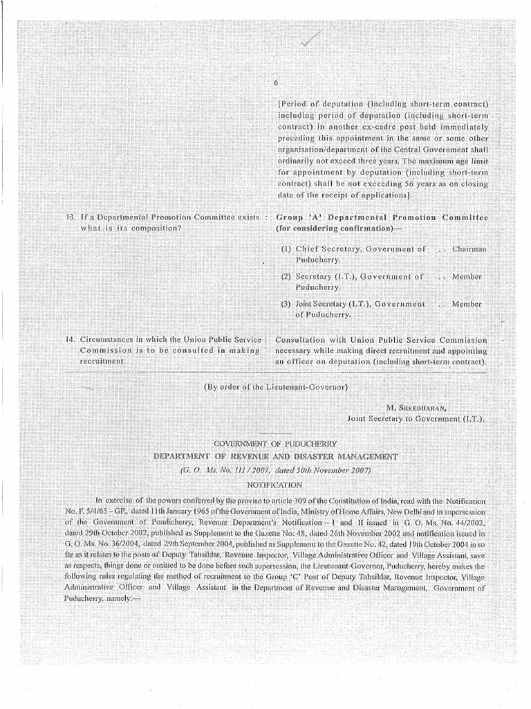 RR Deputy Tahsildar | PDF