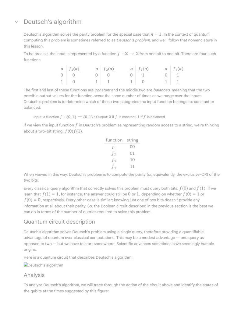 Deutsch Algorithm - Ipynb Colab | PDF | Eigenvalues And Eigenvectors ...