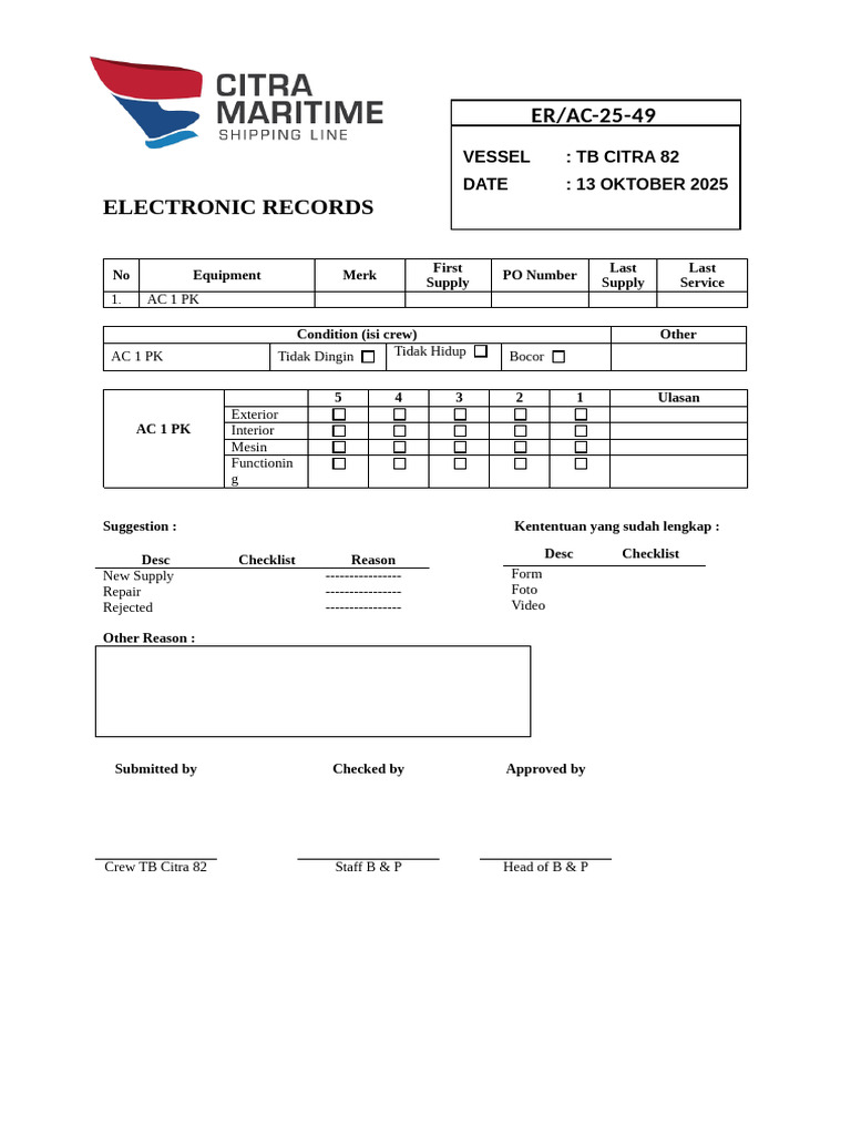 Form Electronic TB c82 Ac Capt Servis | PDF