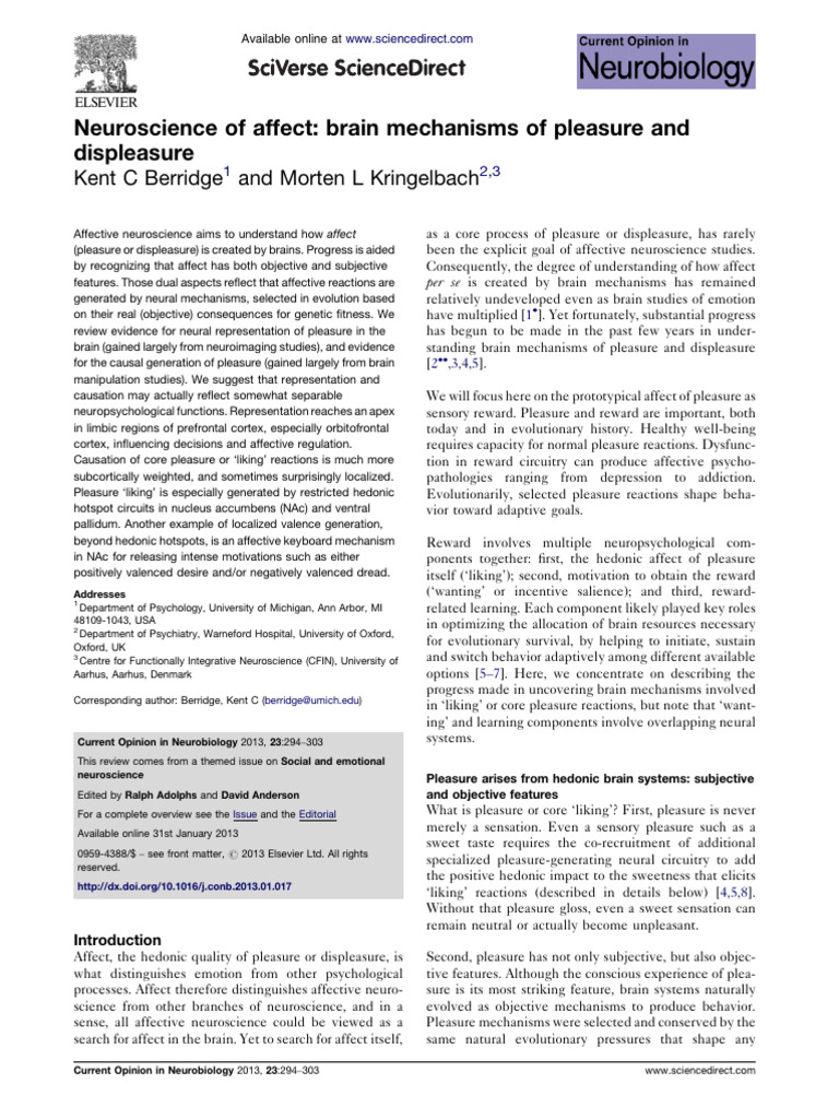1 s2.0 S0959438813000330 Main | PDF | Reward System | Cerebral Cortex
