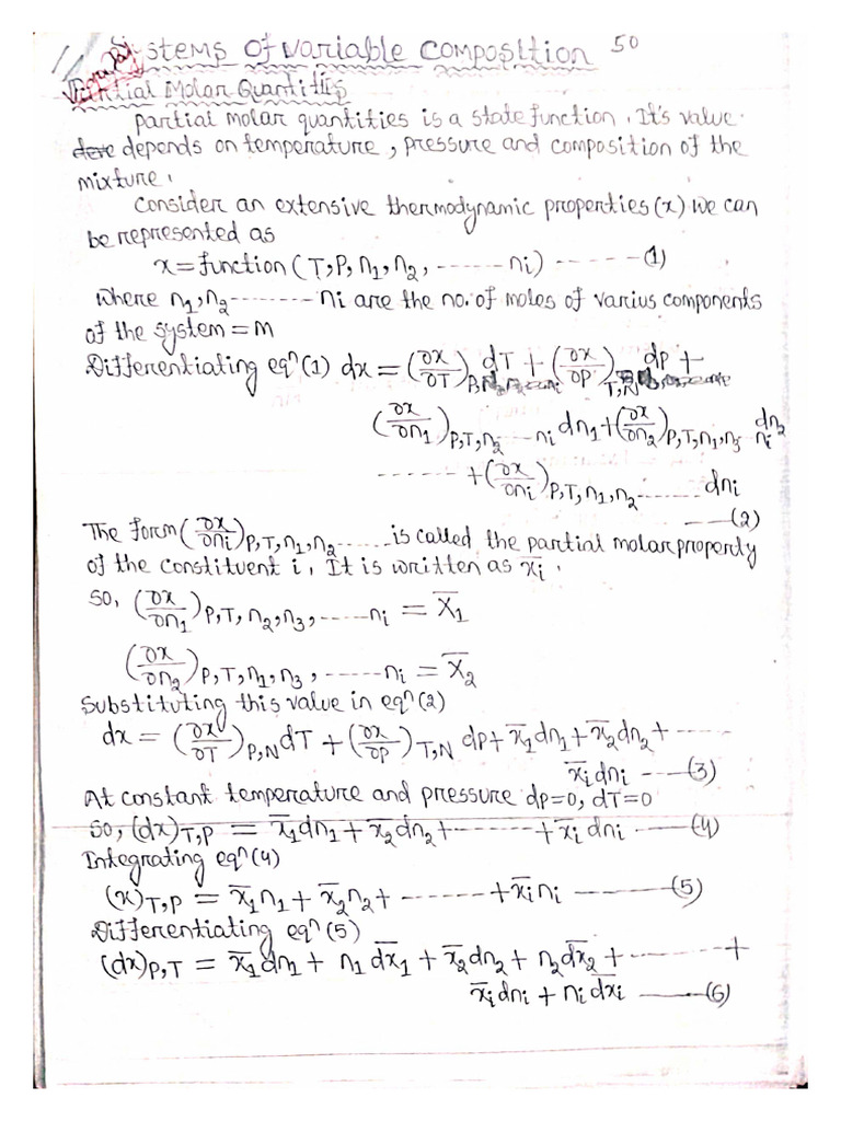 System of Variable Composition | PDF