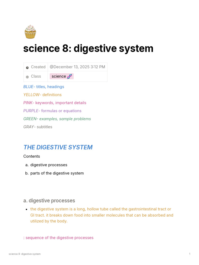 Science 8 - Digestive System | PDF | Human Digestive System | Digestion