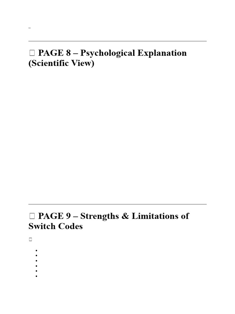 Switch Codes 1 | PDF | Prayer | Mind