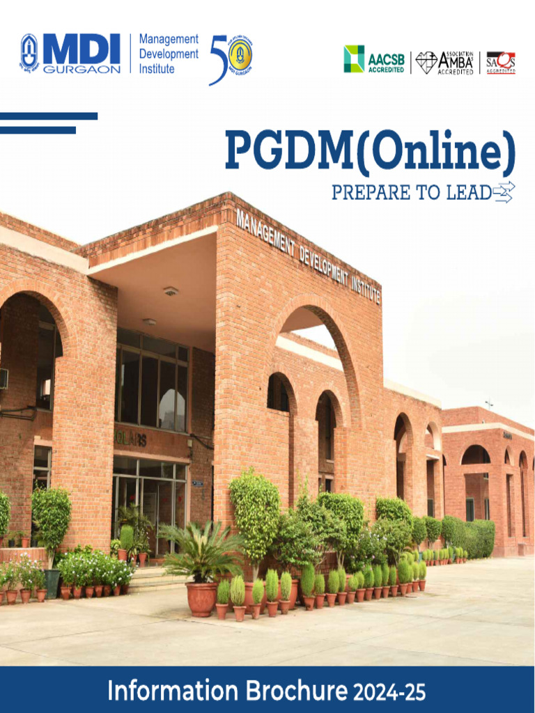 PGDM Online - Information Brochure - August 2024 | PDF