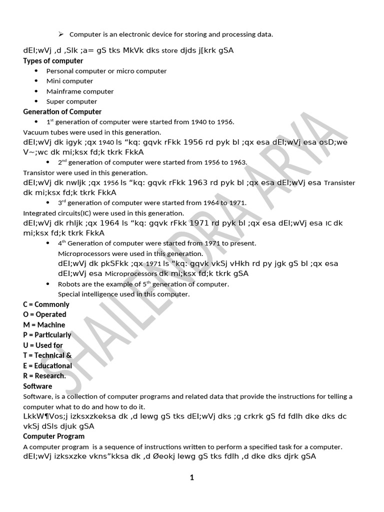 Basic of Computer For Book | PDF | Byte | Window (Computing)