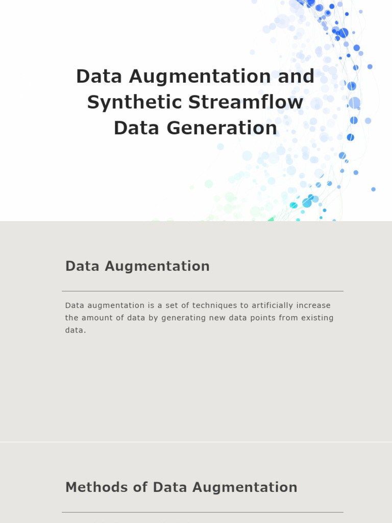 Data Augmentation and Synthetic Streamflow Data Generation | PDF ...