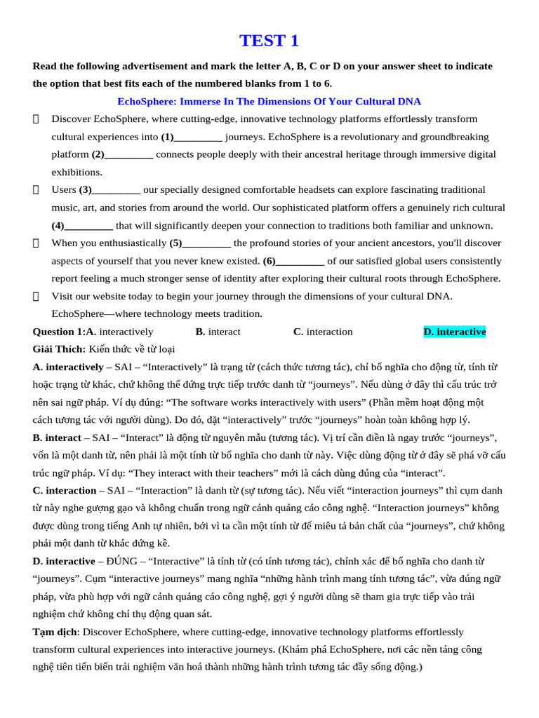 Test 1 - GV | PDF