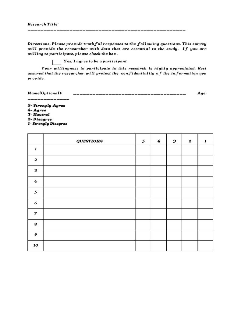 Final Questionnaire (1) | PDF