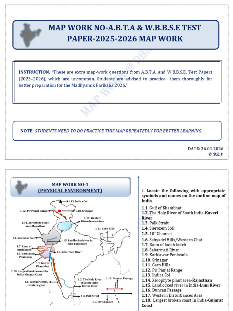 Map No-A.b.t.a & Wbbse Maps | PDF