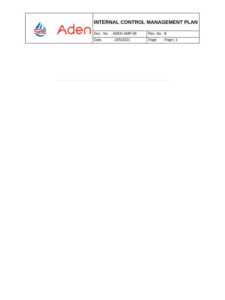 Internal Control Management Plan | PDF | Inventory | Meal