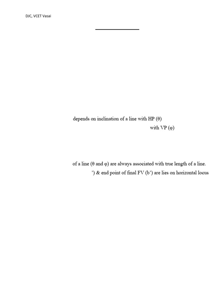 Projection of Lines IMP Points & QB | PDF | Geometry