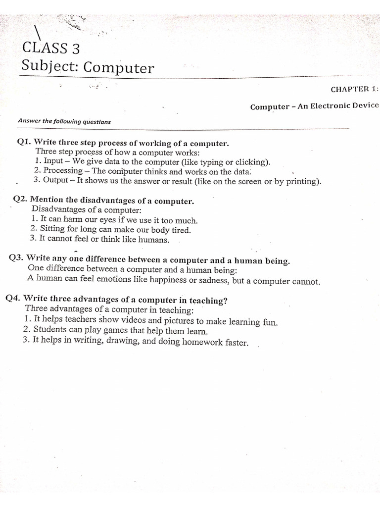 Class 3.computer | PDF