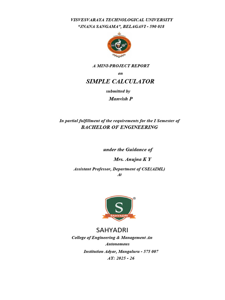 VTU Mini Project Updated Name and Certificate PDF | PDF | Computer ...
