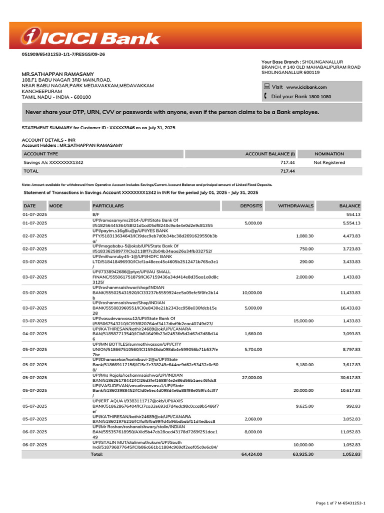 EStatement_M3_544193946_051901001342 (9) | PDF | Banks | Banking