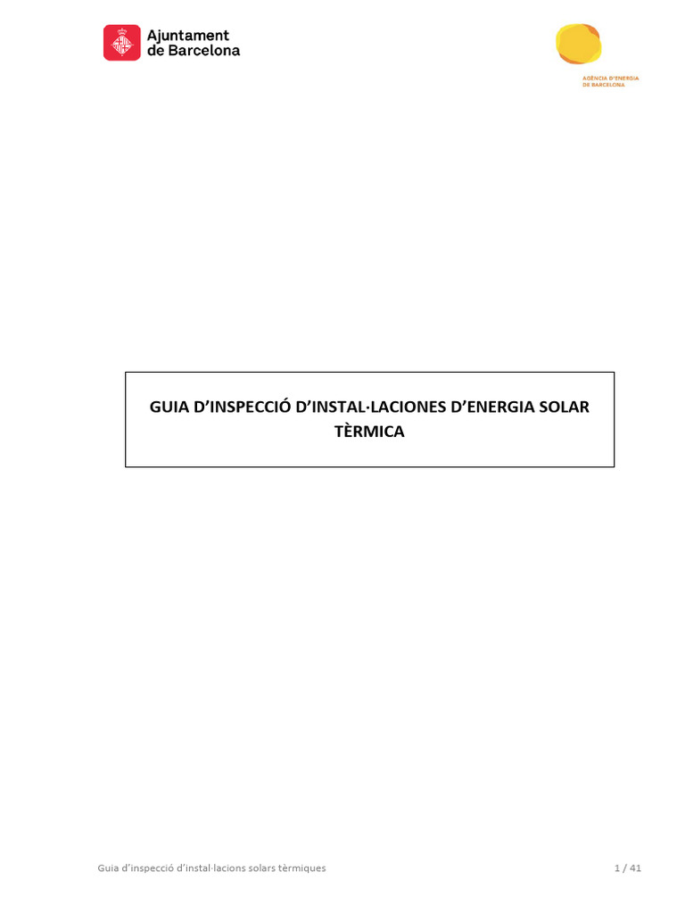 IV.1.6 Guia Inspeccio Instal Lacions ST 170801 | PDF
