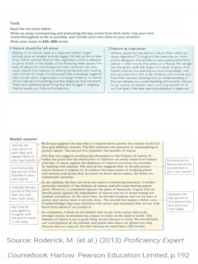 CPE Writing Part 1 Sample 1 | PDF | Nature | Natural Environment