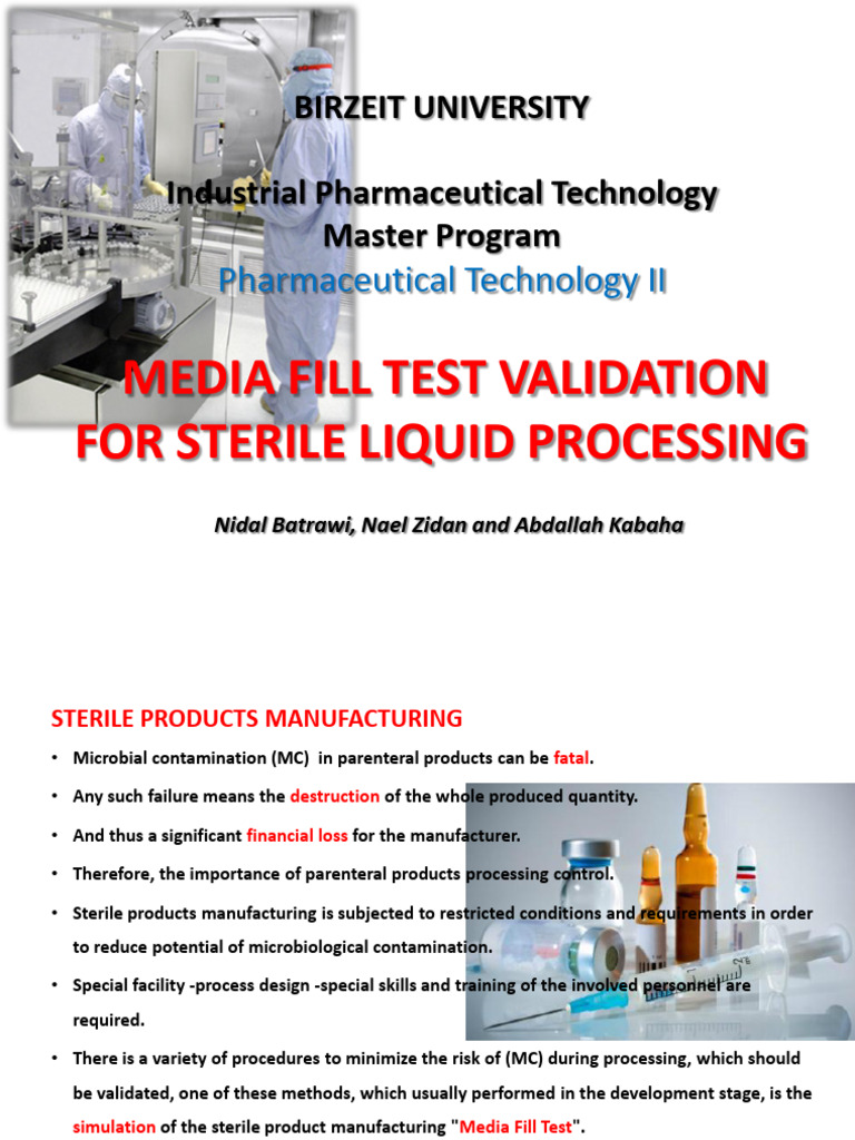 Media Fill Test-Liquids Slides | PDF | Sterilization (Microbiology ...