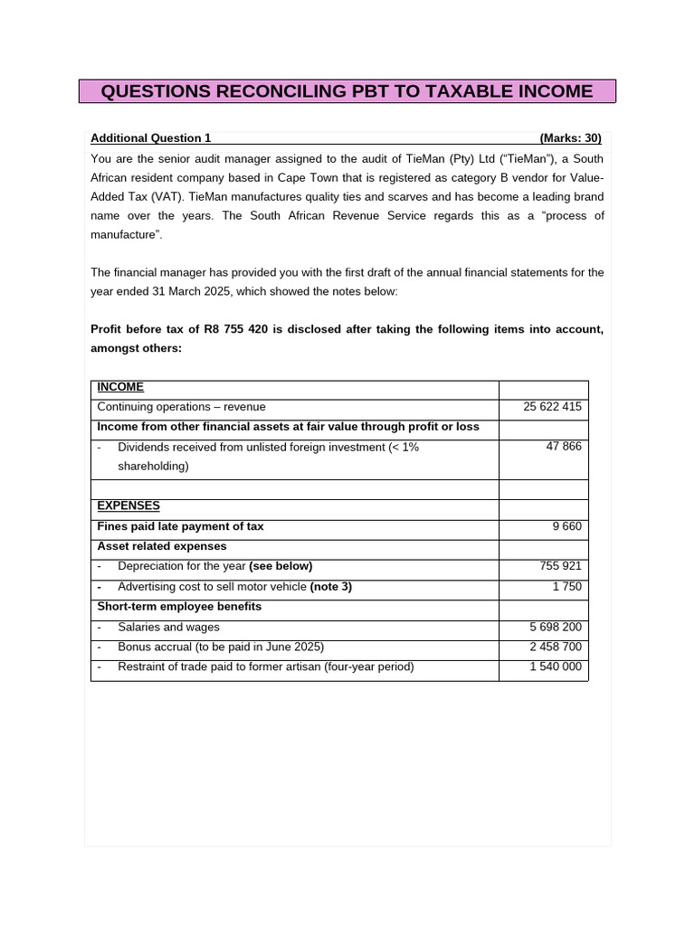 Additional Integrated Questions | PDF | Taxes | Income
