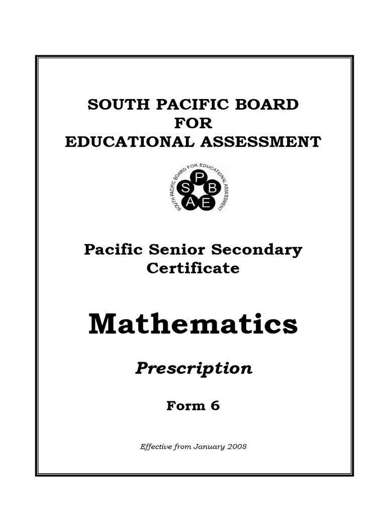 PSSC Maths Prescription Eff08.PDF - SPBEA | PDF | Standard Deviation ...