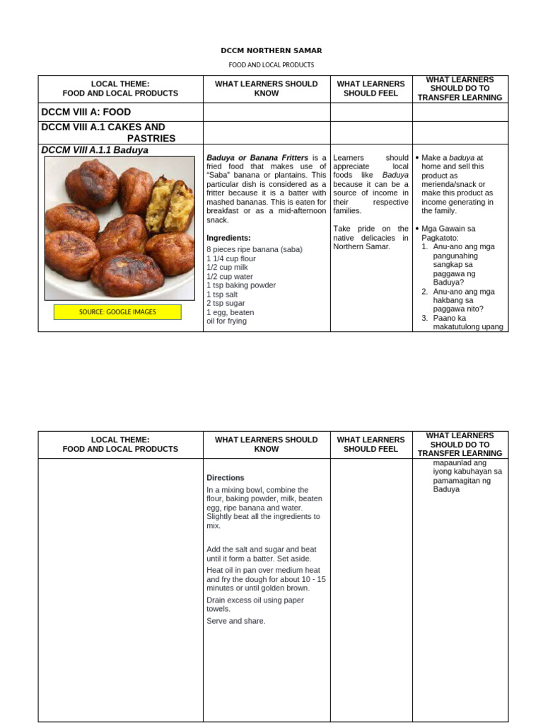 Local Foods | PDF | Foods | Cooking