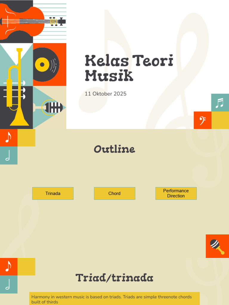 Music Theory Class Pertemuan II | PDF | Chord (Music) | Interval (Music)