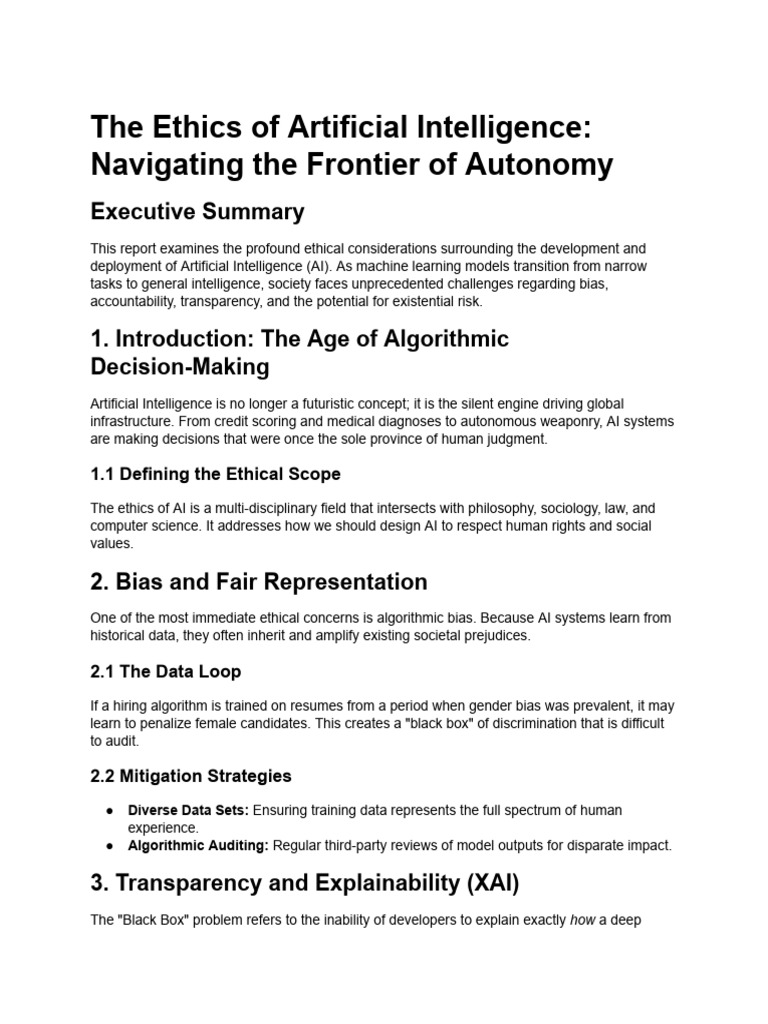 The Ethics of Artificial Intelligence | PDF | Artificial Intelligence ...