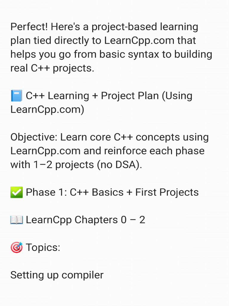 C++ Roadmap (Non Dsa) | PDF