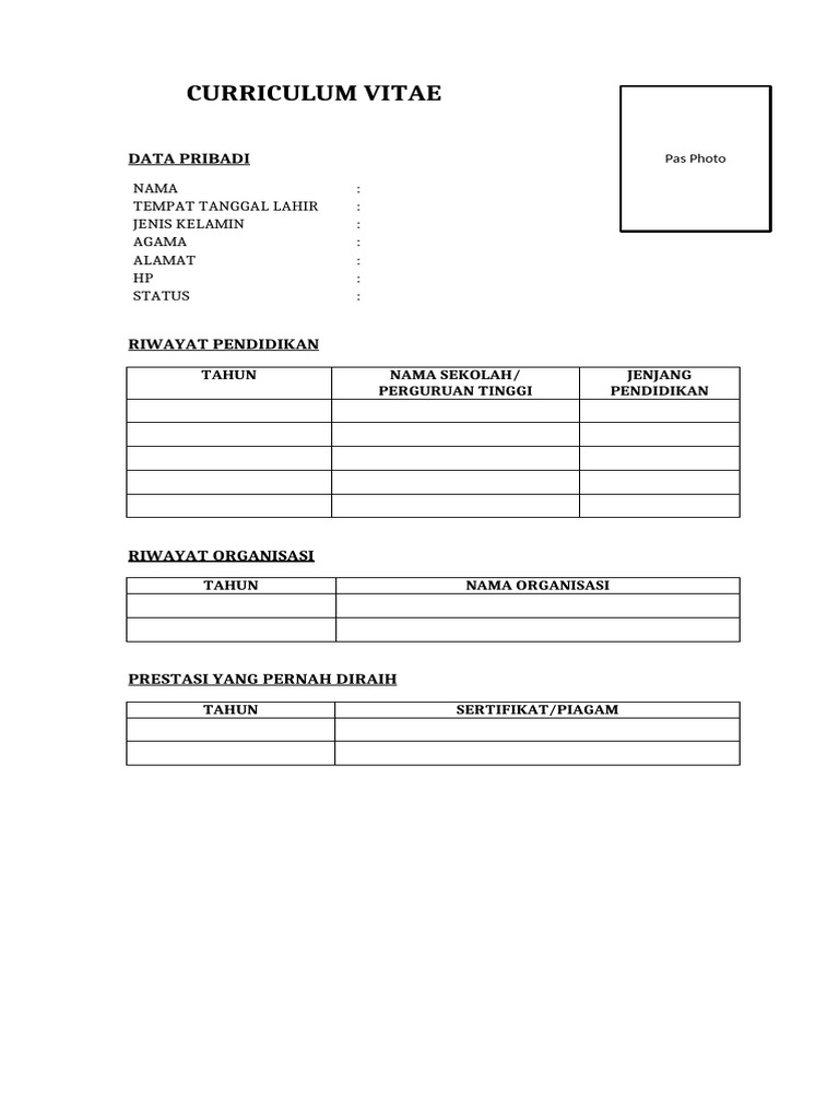 Contoh Format CV | PDF