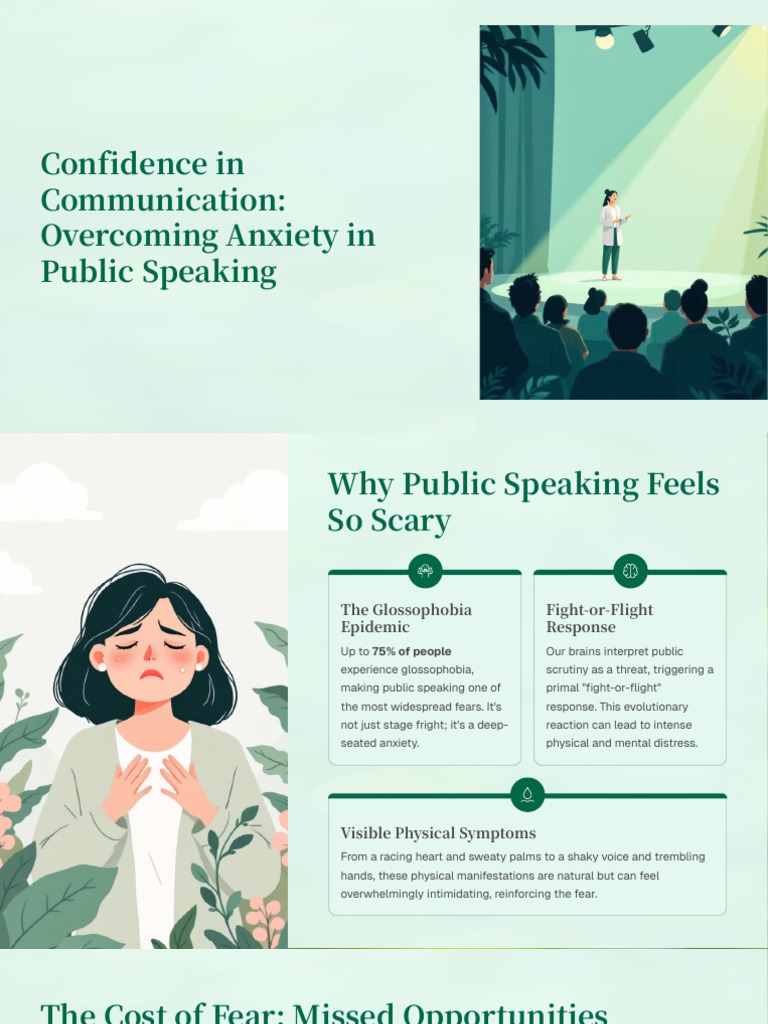 Confidence in Communication Overcoming Anxiety in Public Speaking | PDF ...
