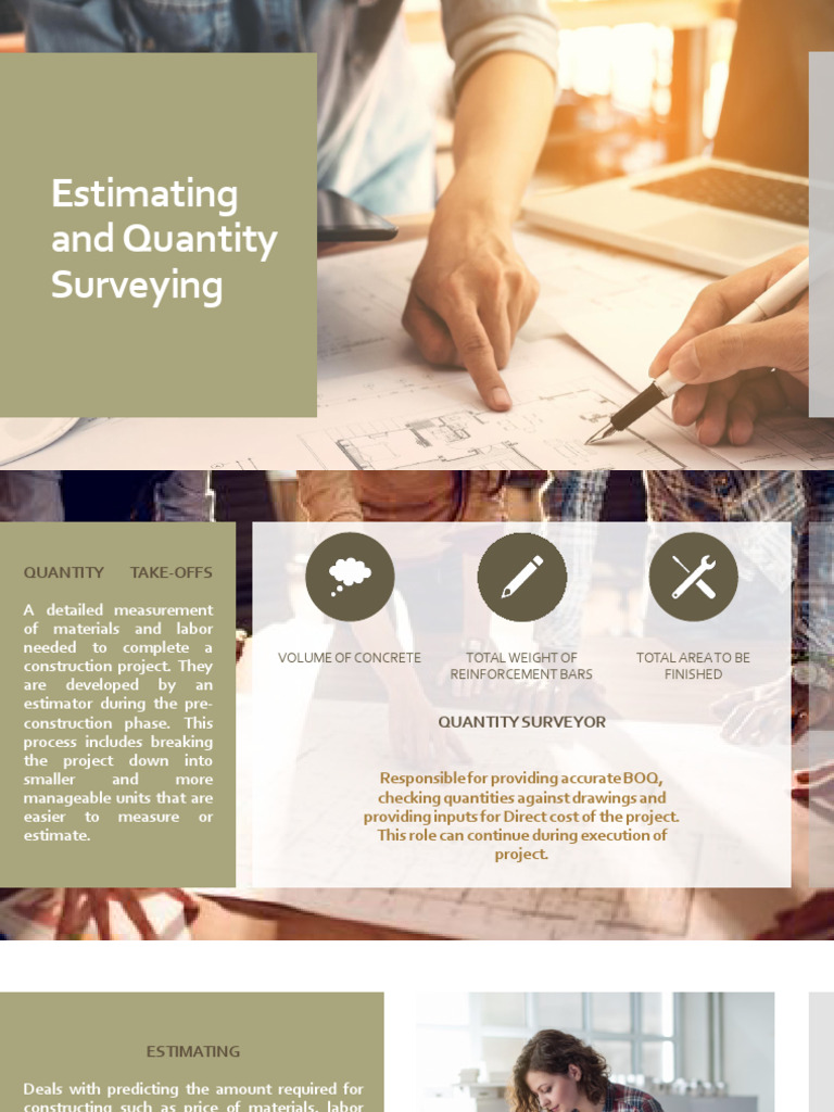 Estimating and Quantity Surveying | PDF | Concrete | Surveying
