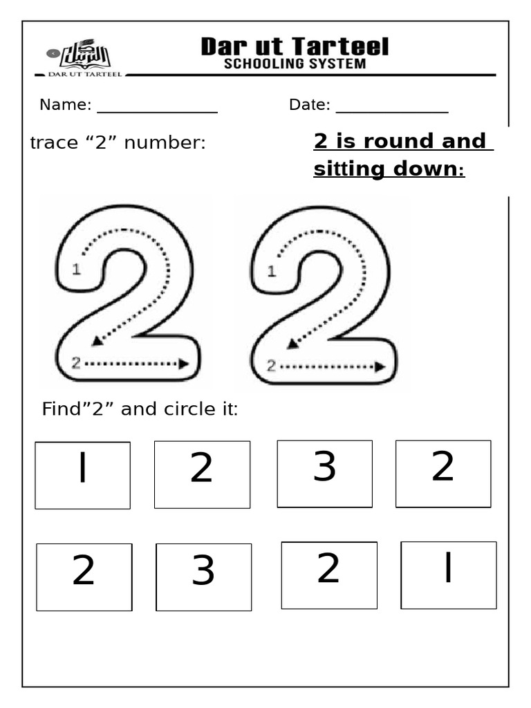 2 Worksheet Playgroup | PDF