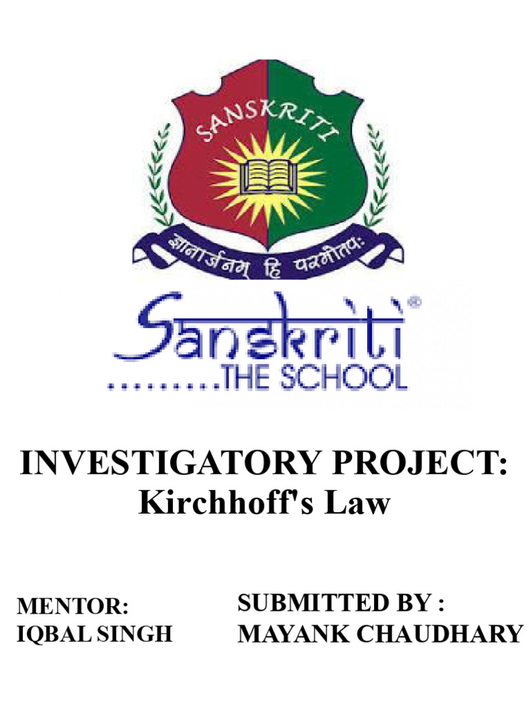 Investigatory Project Class 12 Physics | PDF | Voltage | Electrical Network