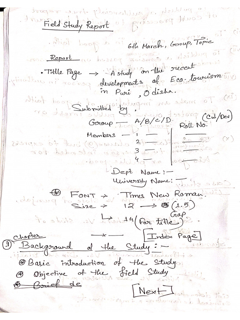 Field Study Report | PDF