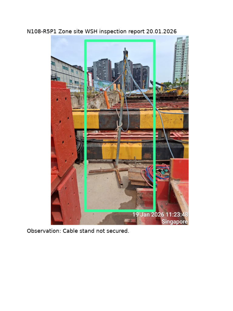 N108-R5P1 Zone Site WSH Inspection Report 20.01.2026 | PDF