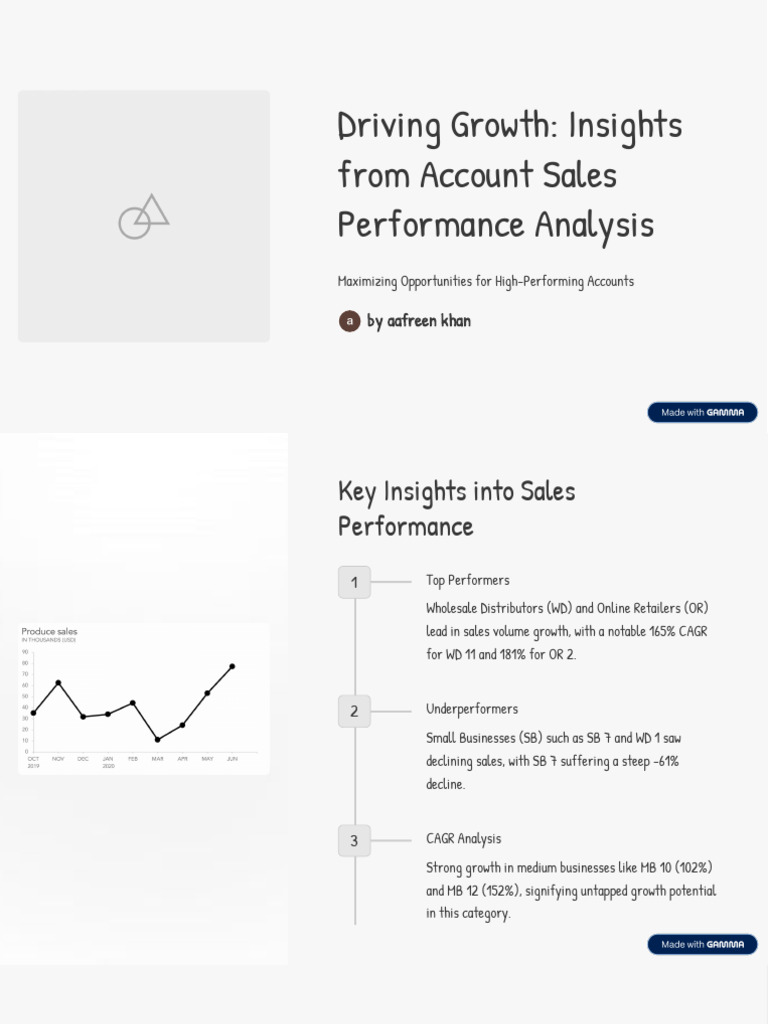 Driving Growth Insights From Account Sales Performance Analysis | PDF
