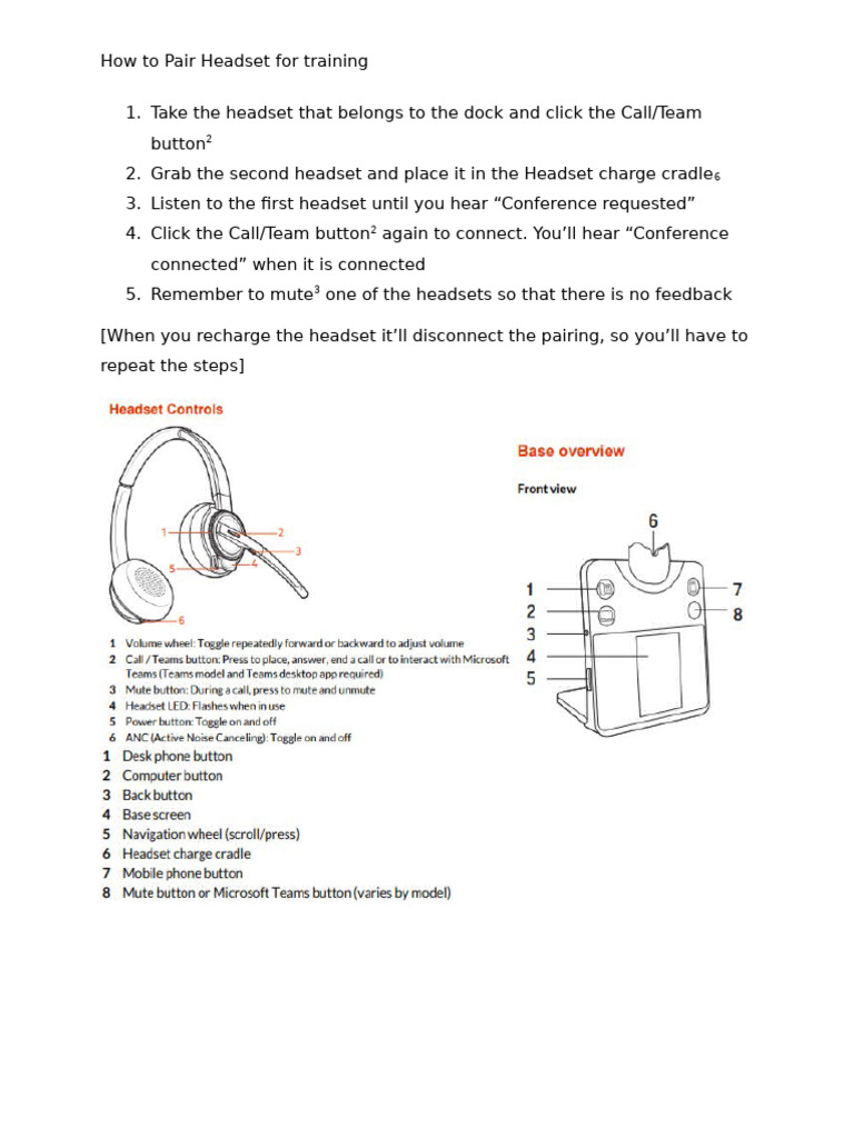 How To Pair Headset | PDF
