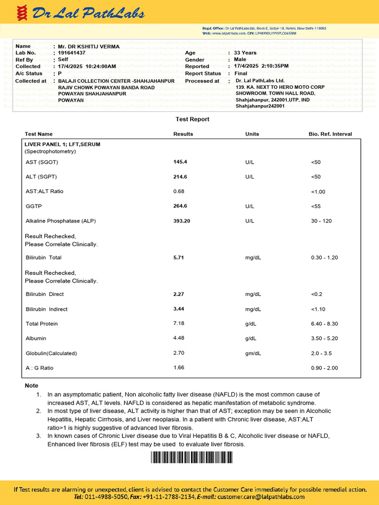 Kshitij Lab Test | PDF | White Blood Cell | Medical Specialties
