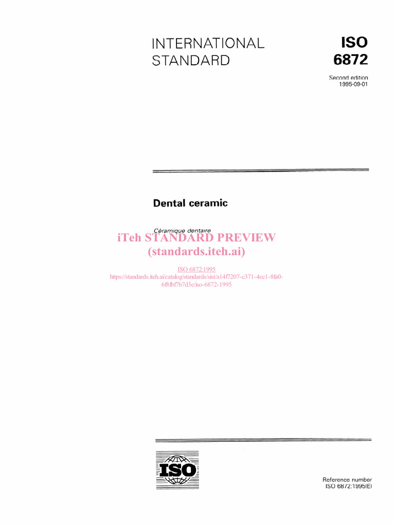 Iso 6872 1995 | PDF | International Organization For Standardization ...