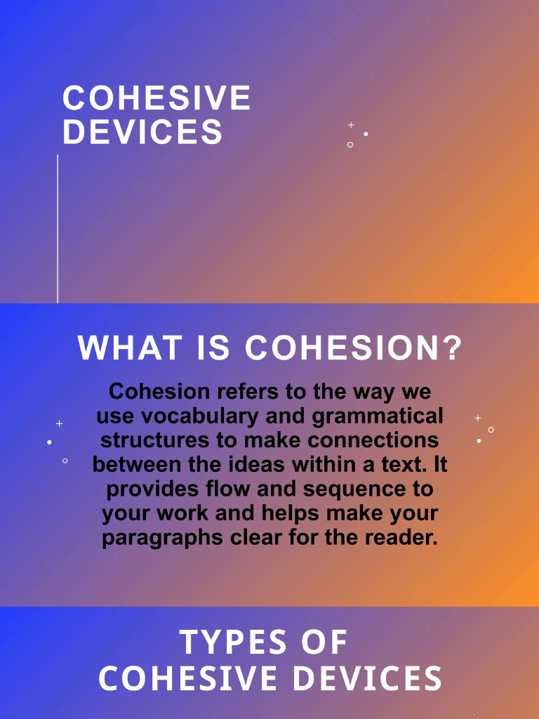 ENGLISH LESSON 5 Cohesive Devices | PDF