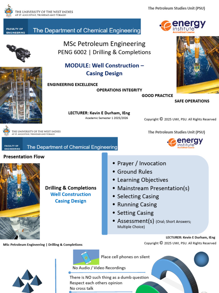 MSC Pet Eng - Drilling Completions - Well Construction - Casing Design ...