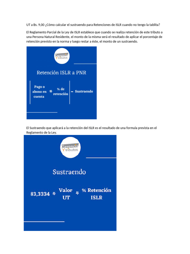 Retenciones Islr Tips | PDF