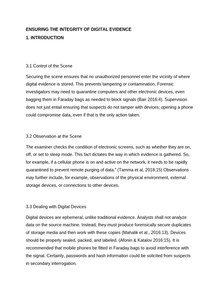 Ensuring The Integrity of Digital Evidence | PDF | Digital Forensics ...