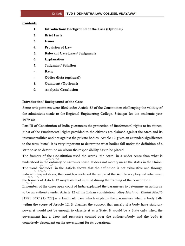Case Law Writing Formate | PDF | Statutory Interpretation | Justice
