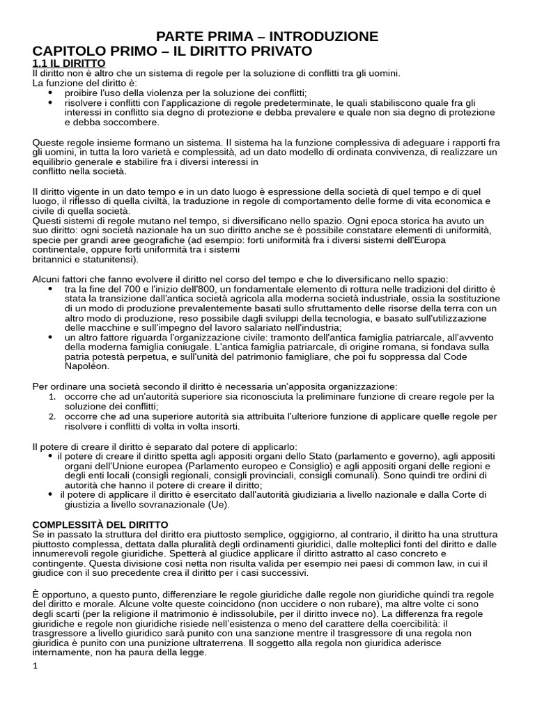 Diritto Privato | PDF