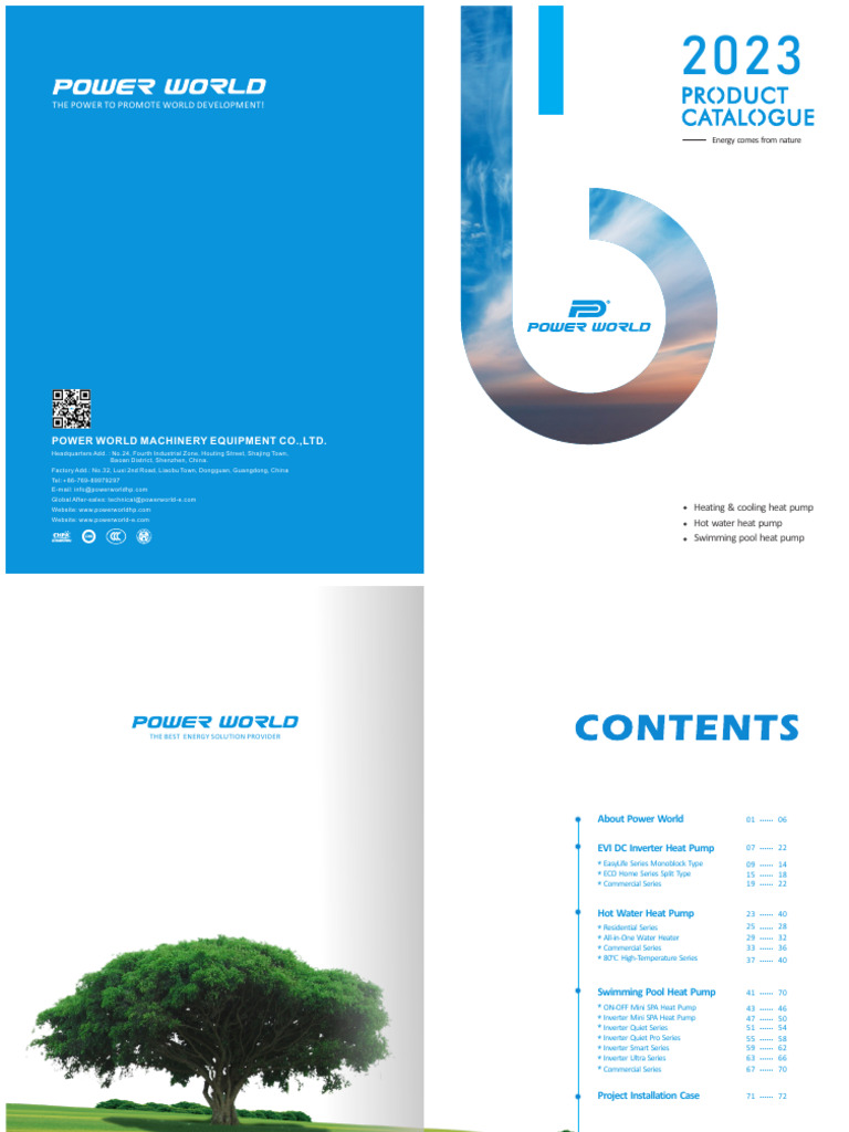 Powerworld Catalogue For All Heat Pump Products | PDF | Water Heating ...