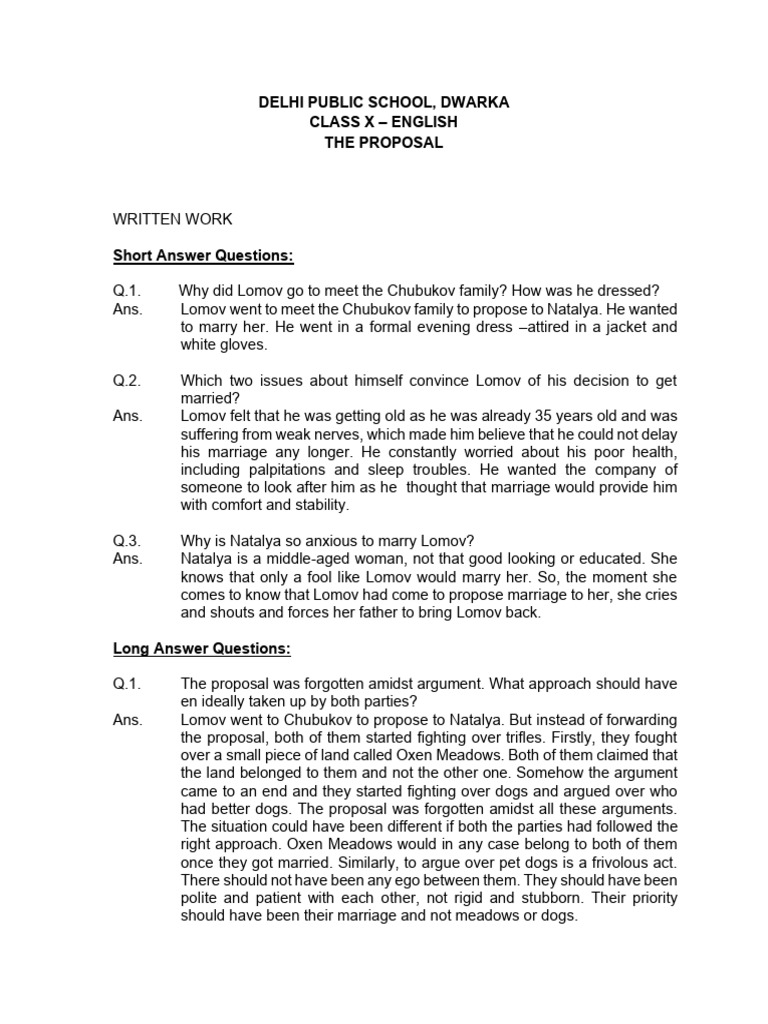 The Proposal | PDF